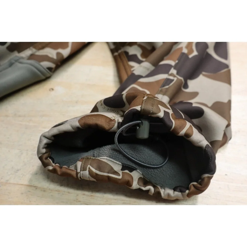 Mens Drake Waterfowl Old School Camo Pants Size 3XL Brown Green
